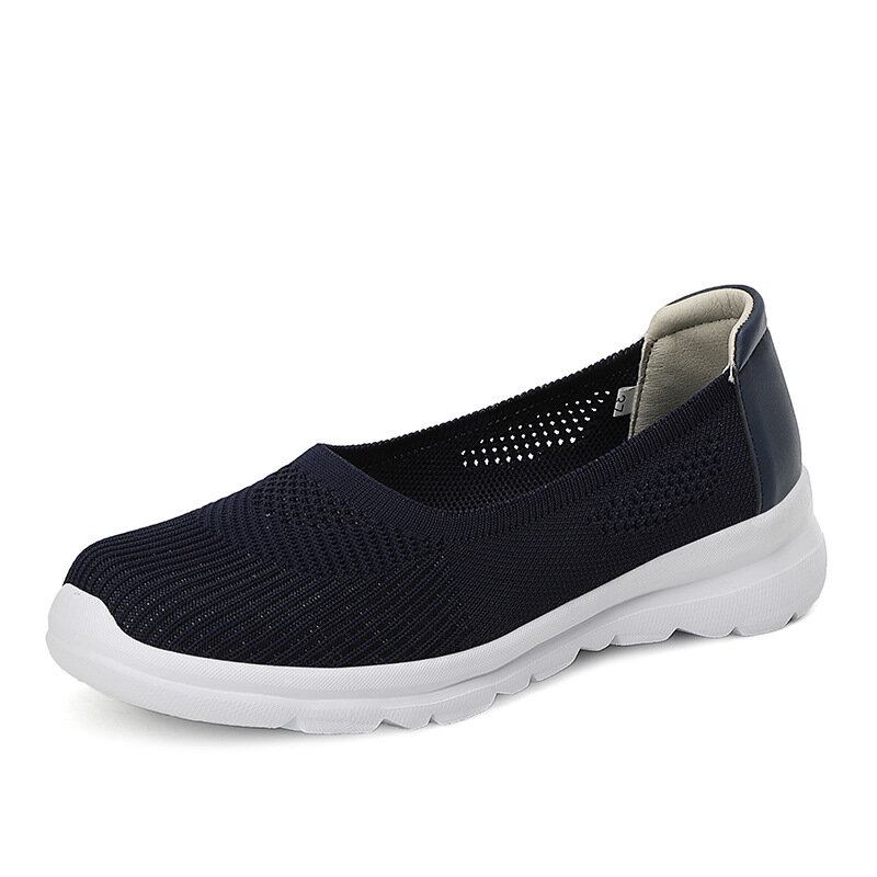 Kvinder Mesh Åndbar Slip On Soft Sole Casual Sneakers