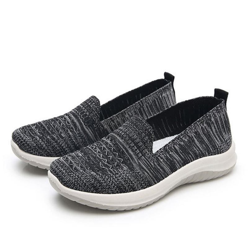 Kvinder Mesh Slip On Sport Soft Sole Casual Flade Sko