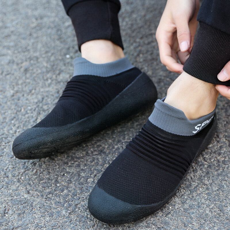 Kvinder Plus Size Åndbar Blød Sål Letvægts Slip On Athletic Sko Sneakers