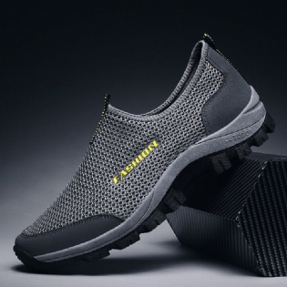 Mænd Mesh Åndbar Blød Sål Skridsikker Behagelig Slip On Outdoor Casual Walking Sko