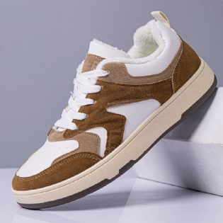 Mænd Warm Foring Non Slip Patchwork Åndbare Casual Sneakers