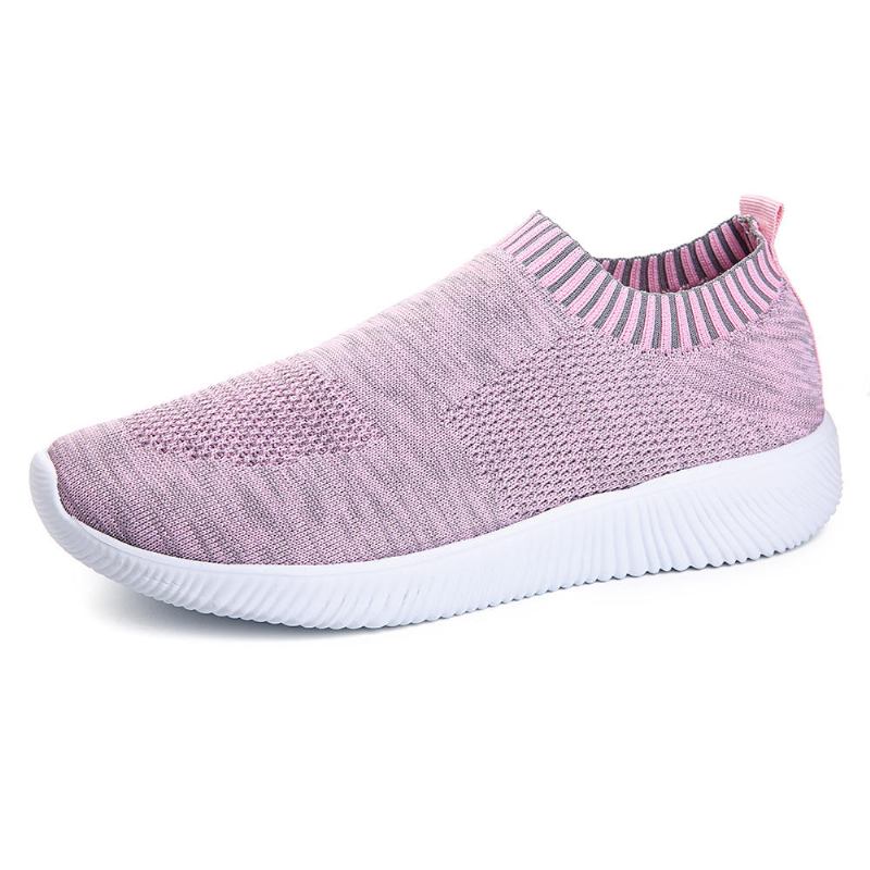 Stor Størrelse Dame Mesh Åndbar Slip On Casual Sko