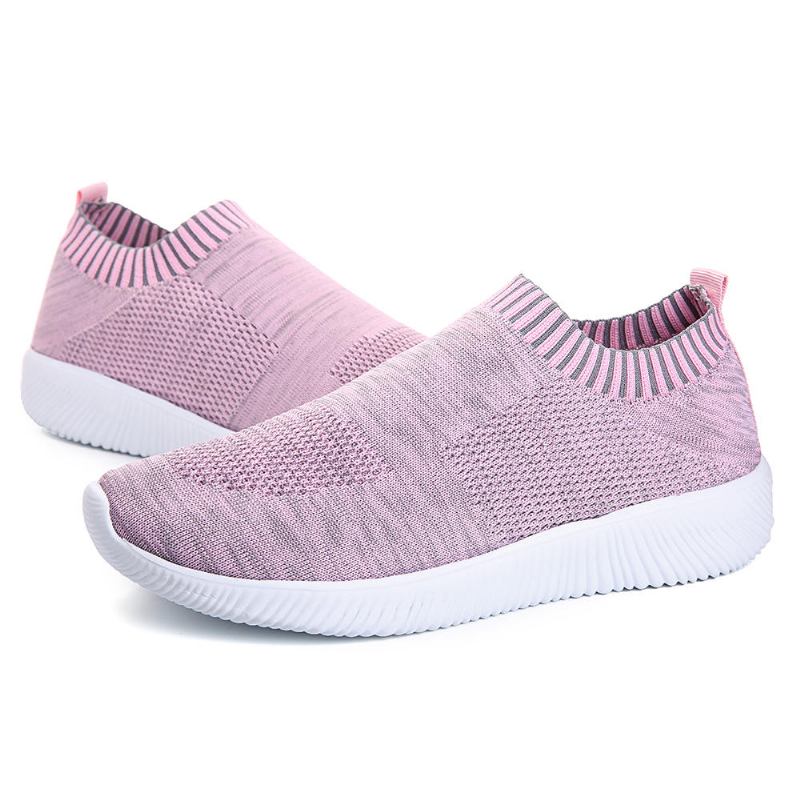 Stor Størrelse Dame Mesh Åndbar Slip On Casual Sko