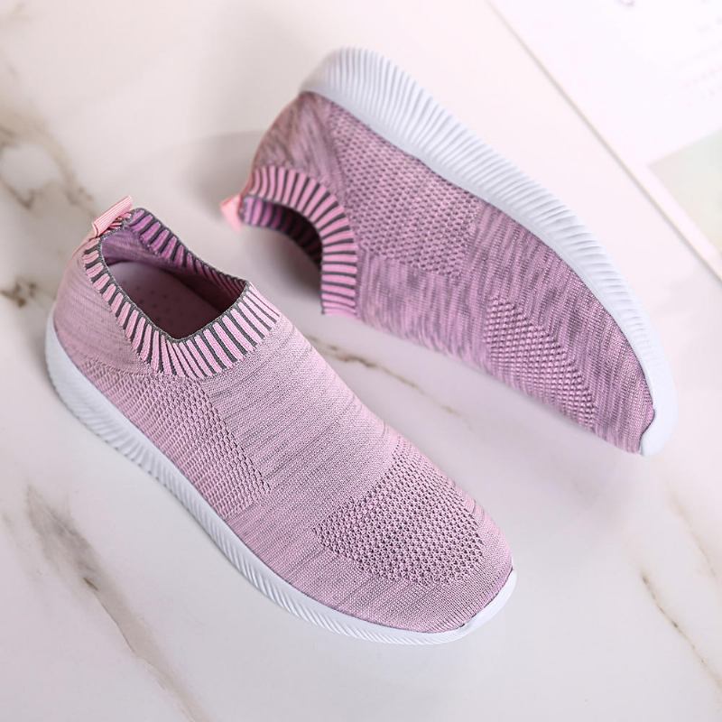 Stor Størrelse Dame Mesh Åndbar Slip On Casual Sko