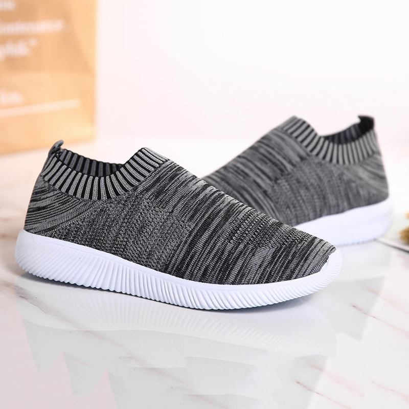 Stor Størrelse Dame Mesh Åndbar Slip On Casual Sko