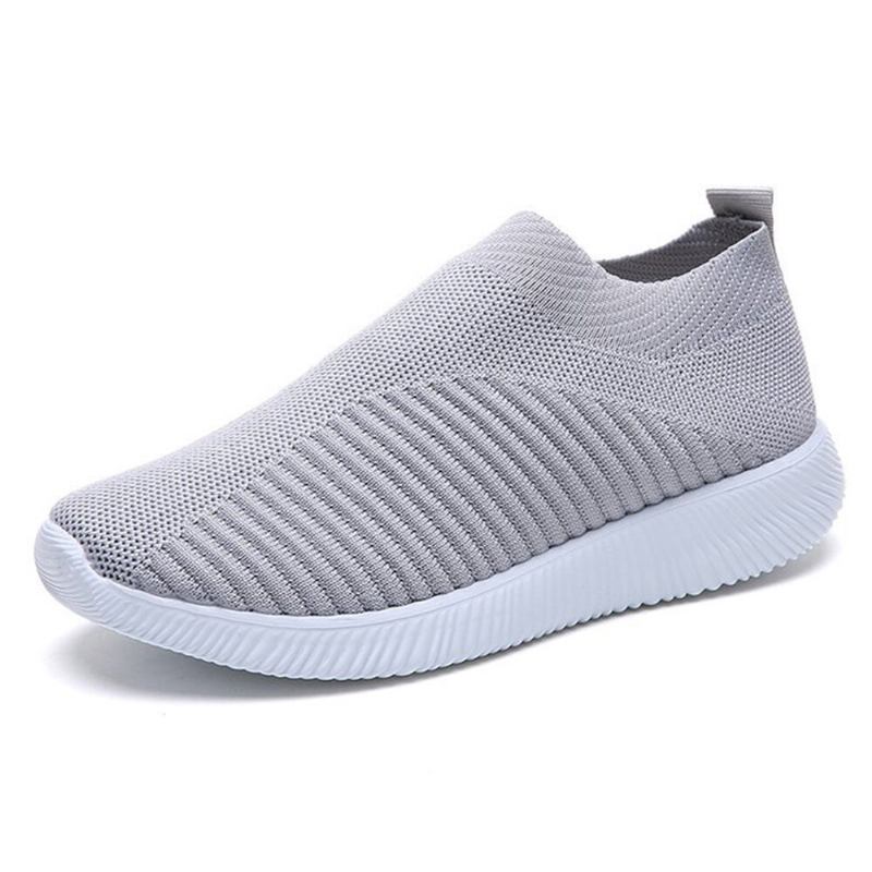 Stor Størrelse Kvinder Mesh Outdoor Slip On Sneakers