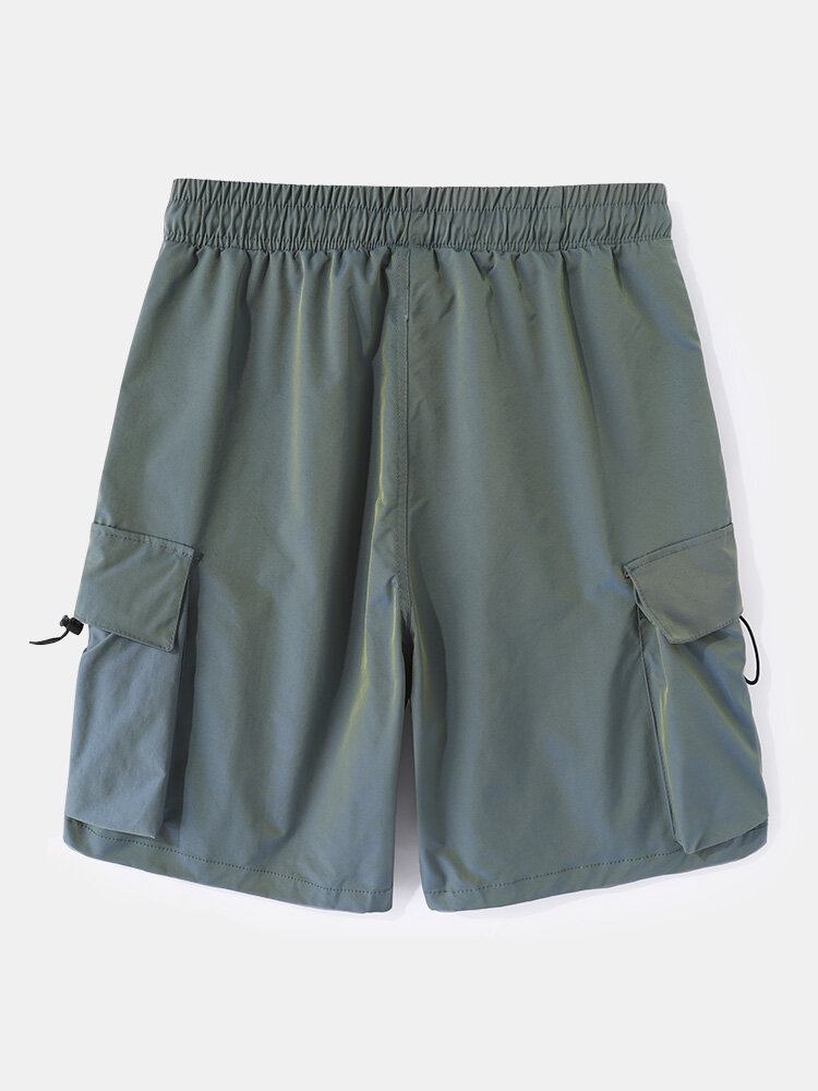 Casual Cargo-shorts Med Stor Lomme Med Snøre Til Mænd