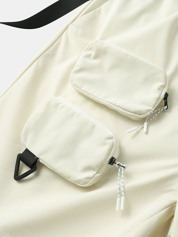 Mænd Multi Pocket Zip Designet Utility Belted Cargo Shorts