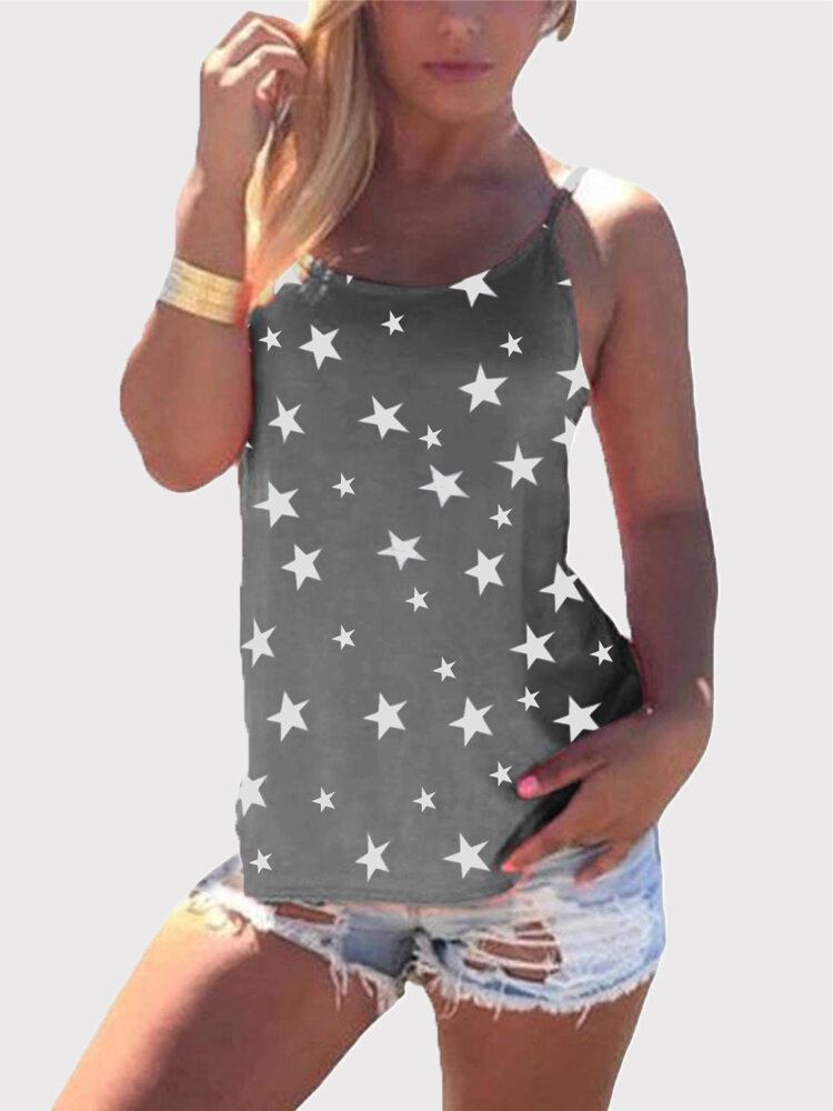 Stjernetryk Back Cross Sleeveless Sling Casual Wild Tank Top