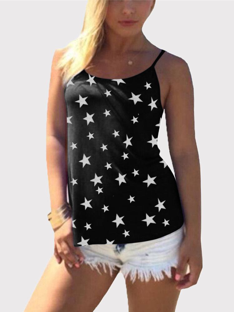 Stjernetryk Back Cross Sleeveless Sling Casual Wild Tank Top