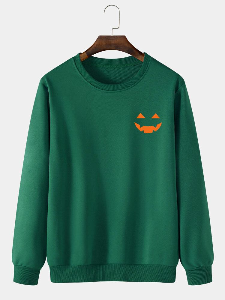 Casual Halloween Ghost Cartoon Sweatshirt Til Mænd