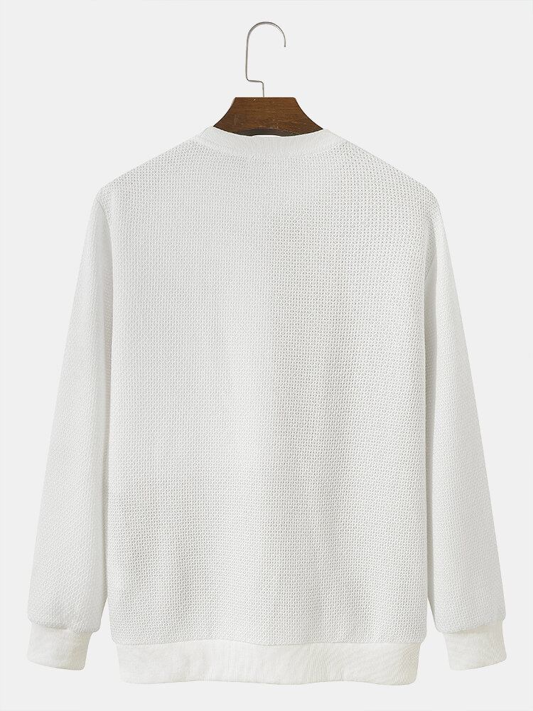 Herrebroderi Farveblok Fritid Sjov Sweatshirt