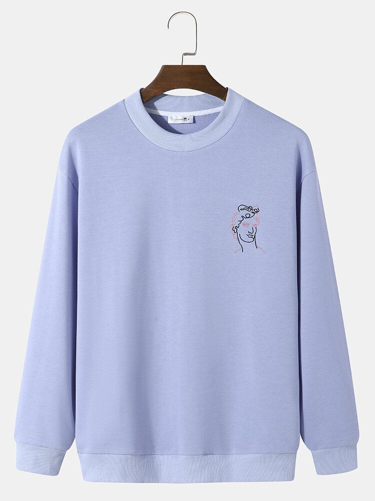 Mænd Figurtryk Rundhals Langærmet Udendørs Pullover Sweatshirt