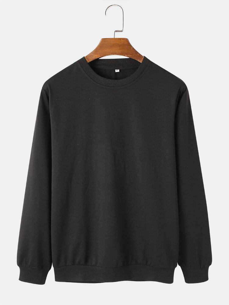 Mænds Ryg Jord Tekstgrafik 100% Bomuld Overhead Sweatshirts