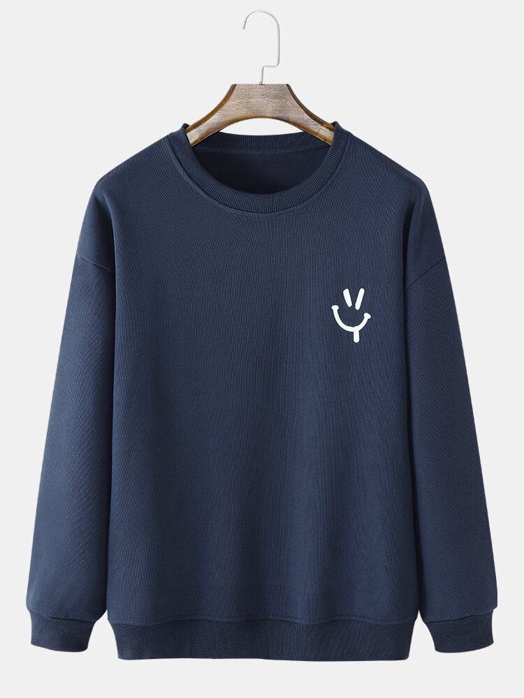 Manchetkant Til Mænd Fritid Hyggelig Langærmet Sweatshirt