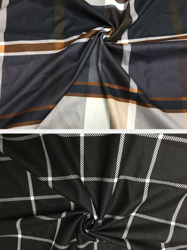 Damer Plaid Langærmet Asymmetrisk Hem Frakker Med Sashes