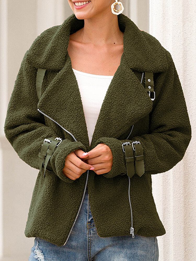 Fleece-drejekrave Solid Tykke Frakker