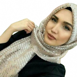 Kvinder Pailletter Arabian Huer Arab Wrap Scarf Turban Hat