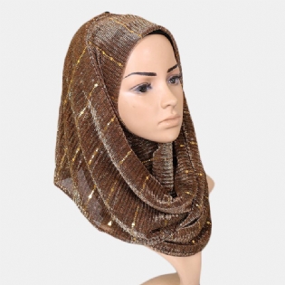 Kvinder Wicked Pailletter Pandebånd Tørklæde Arabian Shawl