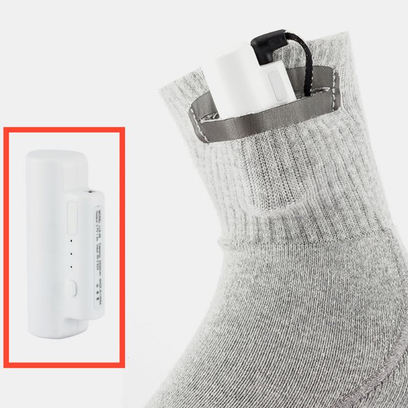 Mænd Bomuld Hurtig Opvarmning Usb Opladning Hold Varm Vinter Udendørs Fodvarmer Opvarmede Tube Sokker