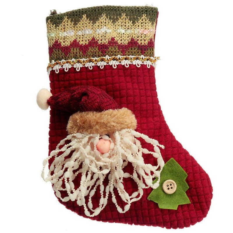 Unisex Bomuld Jacquard Santa Claus Snowman Elk Vintersokker