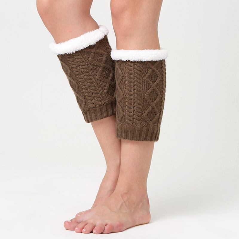 Unisex Winter Plus Velvet Knæ Ankel Calv Warmer Pads Sokker