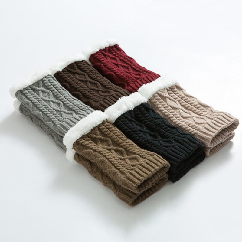 Unisex Winter Plus Velvet Knæ Ankel Calv Warmer Pads Sokker