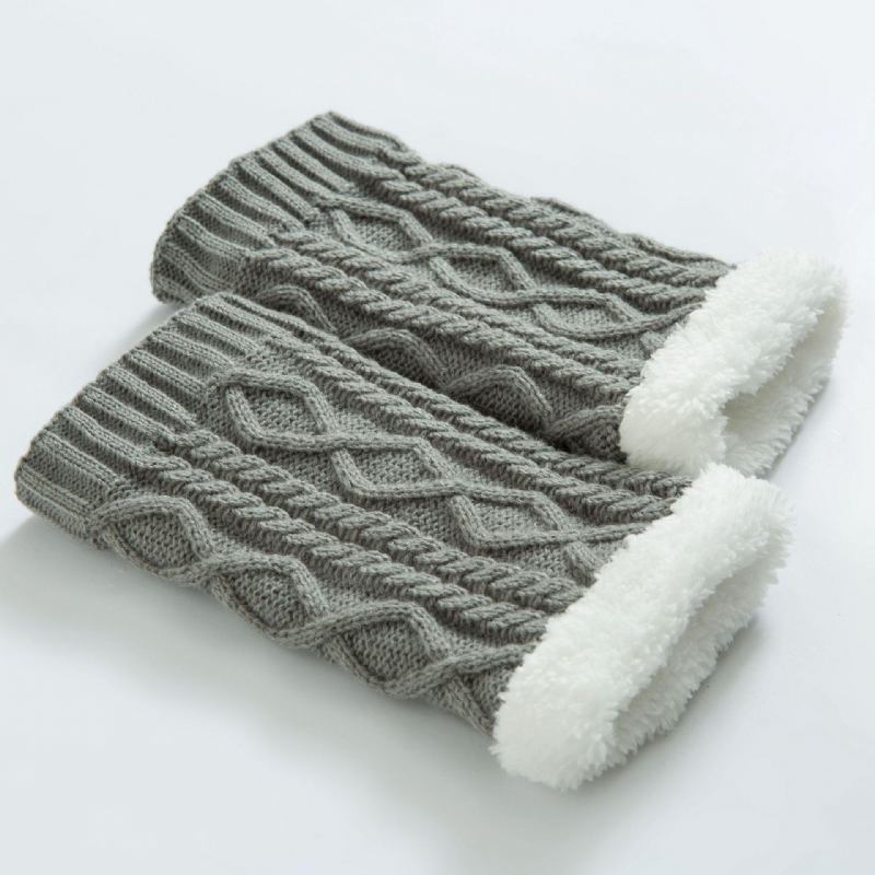 Unisex Winter Plus Velvet Knæ Ankel Calv Warmer Pads Sokker