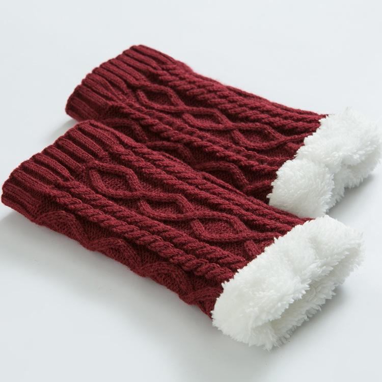 Unisex Winter Plus Velvet Knæ Ankel Calv Warmer Pads Sokker