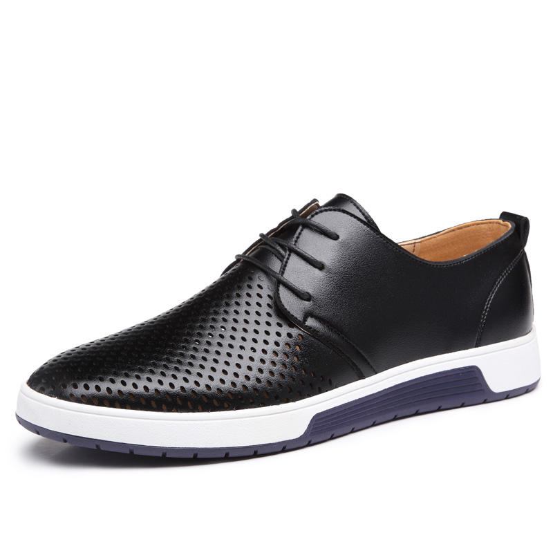 Blødt Læder Casual Business Office Flade Oxfords