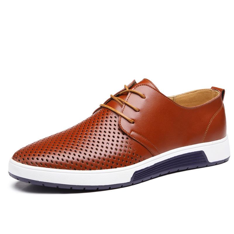 Blødt Læder Casual Business Office Flade Oxfords