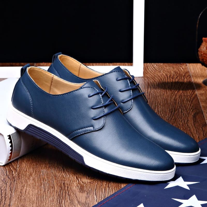 Blødt Læder Casual Business Office Flade Oxfords