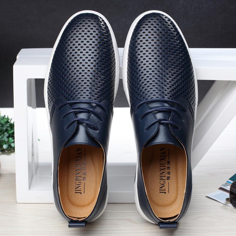 Blødt Læder Casual Business Office Flade Oxfords