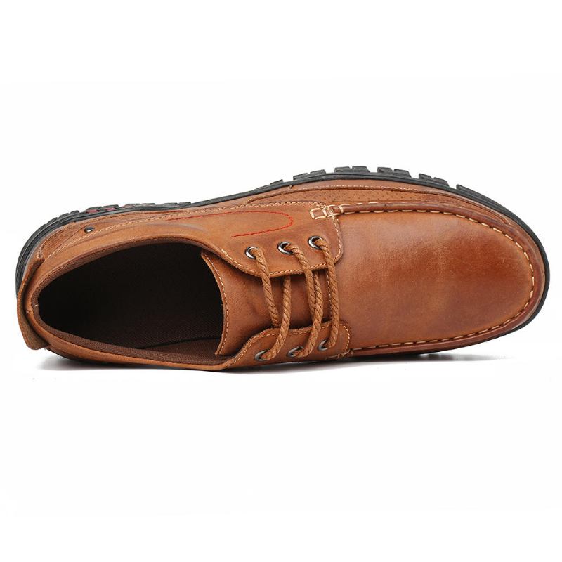 Blødt Ren Farve Læder Casual Business Office Oxfords