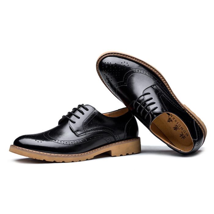 Brogue Udskåret Business Casual Oxfords I Ægte Læder