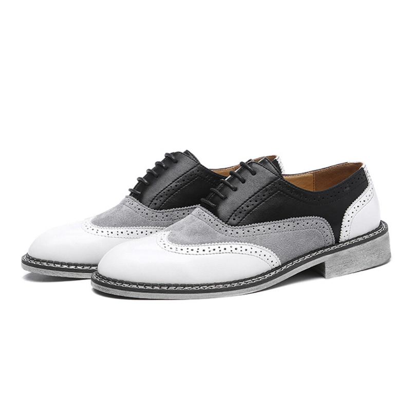 Mænd Brogue Colorblock Oxfords Snørebånd Business Casual Formelle Sko