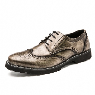 Mænd Brogue Craved Retro Gentleman Dress Sko