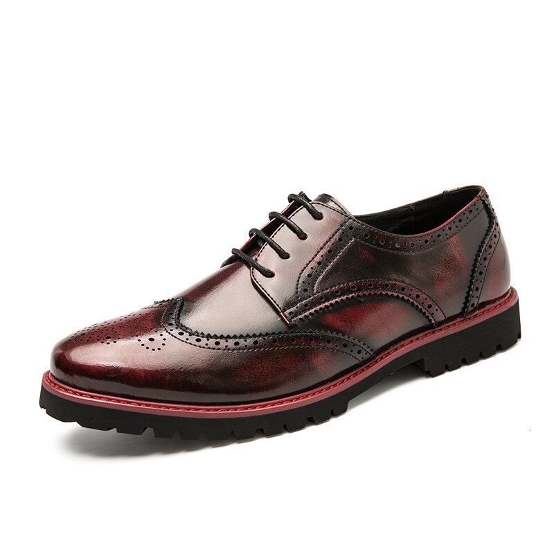 Mænd Brogue Craved Retro Gentleman Dress Sko