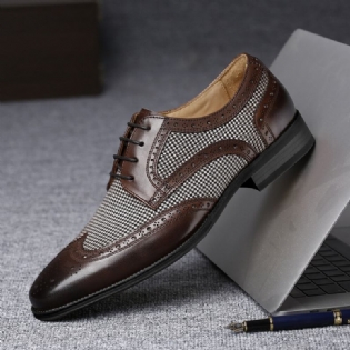 Mænd Brogue Splejsning Business Formelle Snøre Oxfords Sko