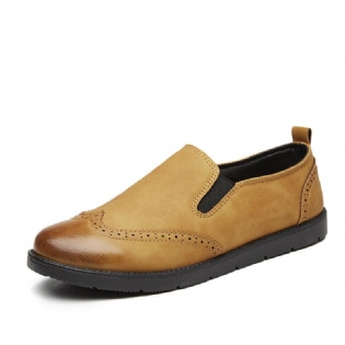 Mænd Business Casual Loafers Chelsea Slip On Work Dress Håndsyede Sko