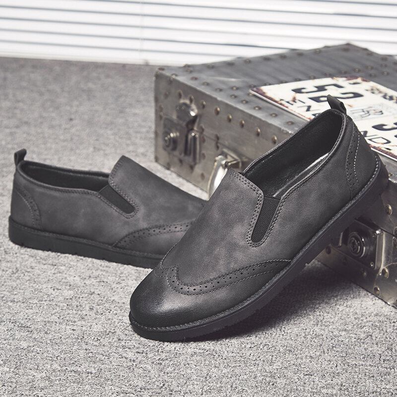 Mænd Business Casual Loafers Chelsea Slip On Work Dress Håndsyede Sko