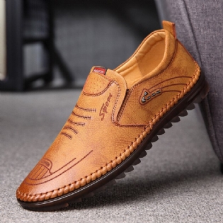 Mænd Microfiber Læder Skridsikker Blød Sål Casual Business Loafers