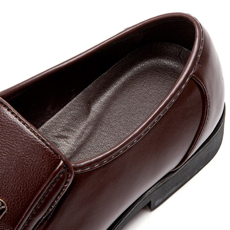 Mænd Mikrofiber Blødt Læder Slip-on Slidbestandigt Casual Comfy Business Sko