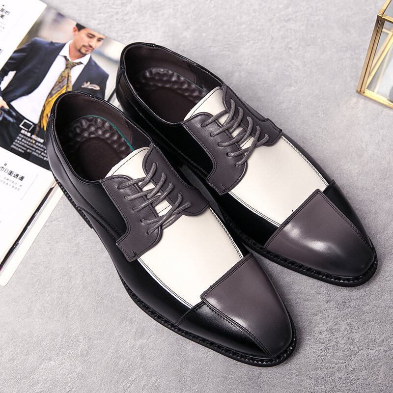 Mænd Pu Læder Stilfuld Oxfords Business Dress Sko