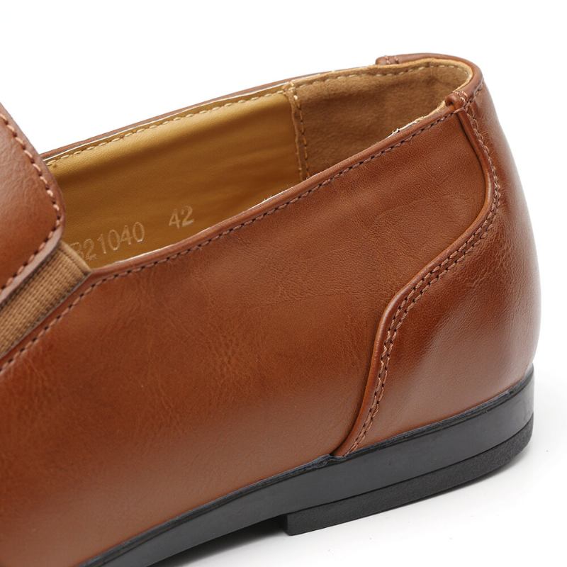 Mænd Skridsikre Kvastdekoration Slip On Casual Læder Oxfords