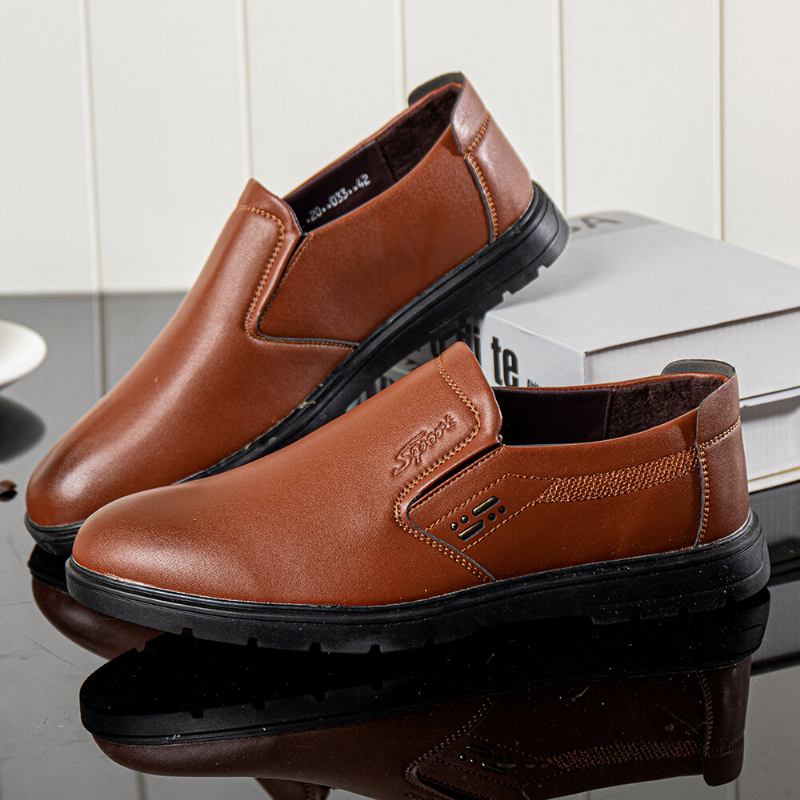 Mænd Slip-on Letvægts Skridsikker Blød Comfy Business Casual Dress Sko