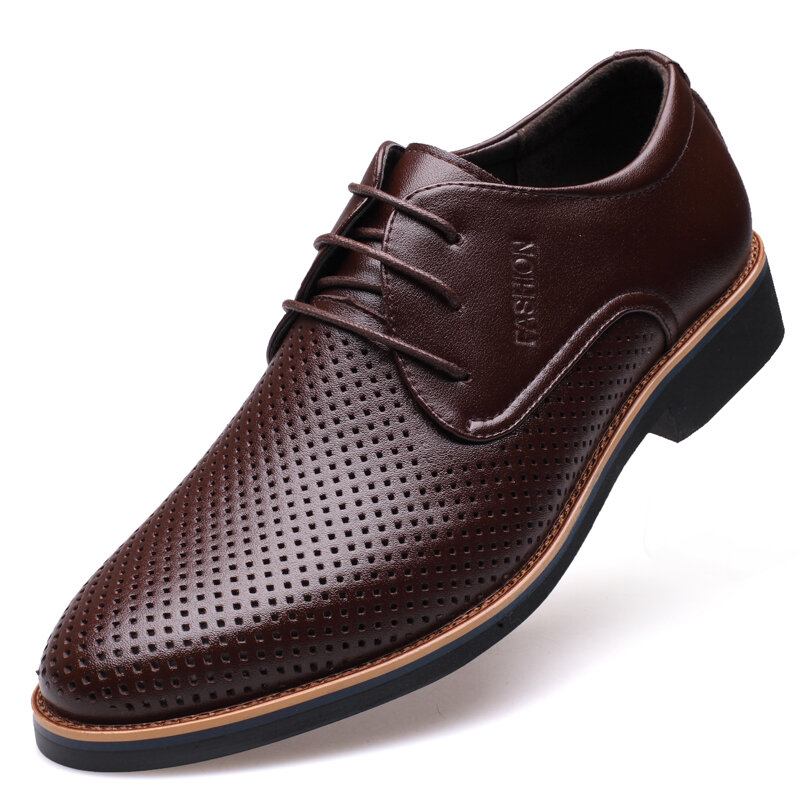 Microfiber Åndbar Udhulet Business Casual Oxfords