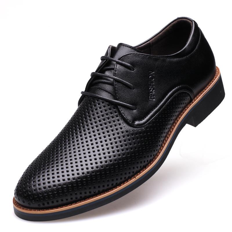 Microfiber Åndbar Udhulet Business Casual Oxfords