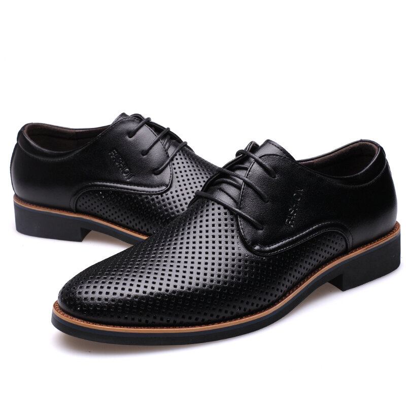 Microfiber Åndbar Udhulet Business Casual Oxfords