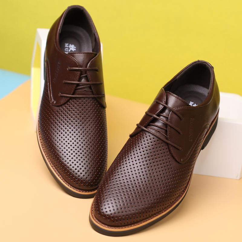 Microfiber Åndbar Udhulet Business Casual Oxfords